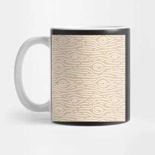 Beige Wood Pattern Drawing Mug